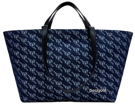 Desigual Women's Accessories Fabric Shopping Bag, Blue