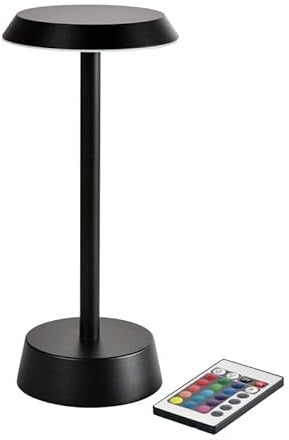 6X DUNI LED Lampe kabellos Nour 26,3 cm (H) 11,9 cm (D) Schwarz