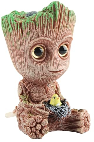 XiXiRan Aquarium Deko Groot, Sprudelstein für Aquarium Groot, Aquarium Luftstein Deko, Aquarium Blubber Deko, Aquarium Sauerstoff Ausströmerstein, Baby Groot Aquarium Dekoration