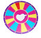 60 cm Glücksrad Spielzeug Farbe Rad Spiele Höhenverstellbar 100-180 cm, 18 Slots Colorful Prize Wheel Wheel Glücksrad mit Metallstativ (Tombola-Rad)