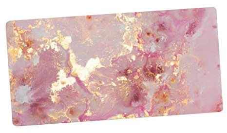 HOODANCOS Tapis Bureau Grand Format Marbre Rose pour Clavier Et Souris sous-Main Décoratif Antidérapant pour Gaming Et Bureau