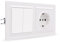 JIMEIDA Enchufe con interruptor de luz, empotrable, 2 vías, 1 vía, tacto suave con abrazadera de conexión, 155 x 84 mm, 250 V (no se puede instalar verticalmente)