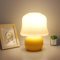 AoLa Pilzlampen Innen Tischlampe mit Kabelschalter Tischleuchte Modern E27 tragbare niedliche kleine Nachtlicht aus Keramik und Glas Lampenschirm Leselicht für Schlafzimmer Couchtisch (Gelb)