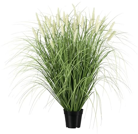CREATIV green künstliches Ziergras 90cm im Topf I naturgetreues künstliches Pennisetum-Gras I hochwertige & dekorative Dekopflanze für Innen I Kunstpflanze im Topf