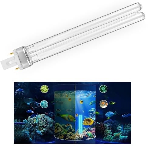 Lampadine per Filtro laghetto da 11W, Lampadine Ultraviolette UVC per Filtri e Chiarificatori, Lampadina/tubo UV di Ricambio 2 PIN G23 PLS, Per Laghetti, Vasche per pesci, Acquari * 2 pezzi