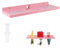 Lyreh Magnetic Shelf for Toniebox & Tonies Figures Storage, Wooden Wall Mounted Floating Display Shelf with Charging Station Space-Saving Kids Room Organizer (Pink)