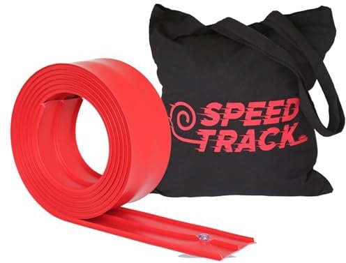 Speed Track 4m Flexible Toy Car Track with Storage Bag - Indoor & Outdoor Flexible Diecast Car Monster Truck Race Track for Loops, Jumps, Ramps with Suction Cups for Windows, Doors Ideal for Children