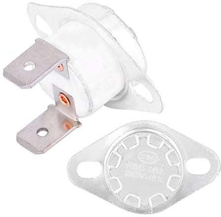 ViaGasaFamido Commutateur KSD302 AC250V16A Normalement fermé, Disque de Contrôle de Disque de Contrôle de Contrôle de la Limite Thermostat Thermique pour le Micro-ondes du Ventilateur (155℃)