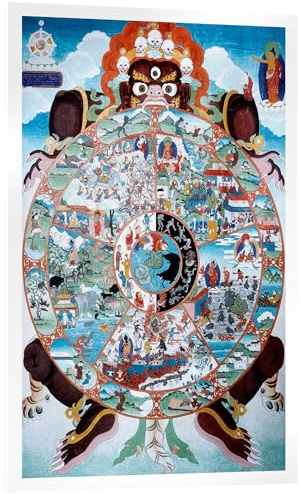 Posterlounge Das Lebensrad, Tibet Acrylglasbild | 20 x 30 cm Bunt Wandbilder Wanddeko