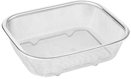 Colador Rectangular Fino De Acero- 131g Colador De Cocina Rectangular, Cesta De Malla De Acero Inoxidable Cuadrada | Coladore De Frutas Vegetales Coladore Herramientas Cocina, Tamices Para Alimentos