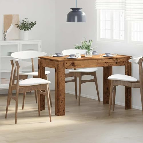 Mokuyary Esstisch, altes Holz, 120 x 60 x 76 cm, Holz, Küchentisch für 4 bis 6 Personen, Schreibtisch für Esszimmer, kleine Räume
