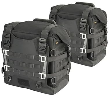 EHWLFVX Motorcycle Side Frame Bag Motorcycle Mechanic Quick Release Waterproof 35L Big Capacity Anti-Theft with Lock Hole Molle Saddlebag(Side Bag-2 Pieces)