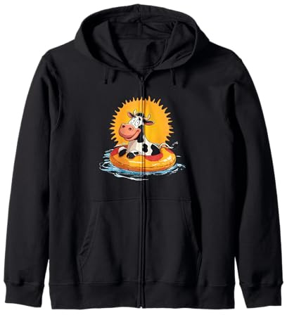 Happy Cow Festtagskostüm für Liebhaber von Pool- und Strandringen Kapuzenjacke