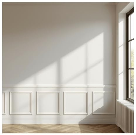 Crown Cut Dado Style Wall Panelling Kit, 4 Square Frames with 2 Metres Rail, Includes Adhesive and Installation Instructions CC2