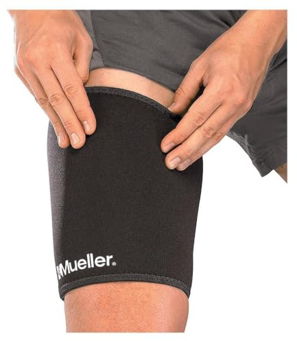 Mueller Oberschenkelschützer Neopren, Größe L, schwarz