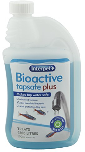 Interpet Bioactive Tapsafe Aquarium Water Dechlorinator & Conditioner, 500 ml, Keeps Fish Safe, Fast Acting, Removes Harmful Toxins from Tap Water Before Adding to Your Tank