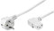Goobay 95430 Kaltgerätekabel 3m / 90 Grad C13 Kaltgerätebuchse & Schutzkontaktstecker / Universelles PC Monitor PC Stromkabel C13 Winkelstecker Netzkabel / Weiß / 3m