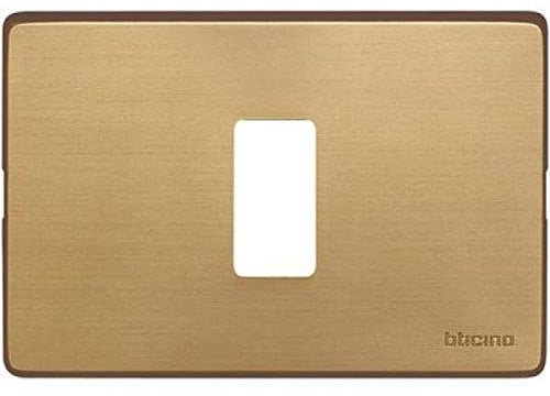 Bticino 503/1/Br/F Placca Unipolare, Bronzo [Versione Per Il Professionista]