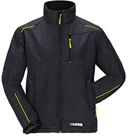 Planam Herren Outdoor Winter Neon Softshelljacke grau grün Modell 3398 Größe L