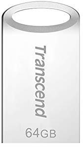 Transcend 64GB kleiner und kompakter USB-Stick 3.1 Gen 1 (für den Schlüsselanhänger) JetFlash silber TS64GJF710S