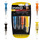 Brush T Multi-Pack of 4 Golf Tees (Wood, Driver, Oversized, XLT) - Low Friction, More Distance, Consistent Height