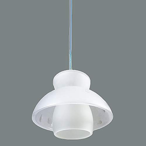 Halogen Glas-Decken-Pendel-Leuchte-Lampe DROP D: 11cm, Kabel 110 cm, Glas weiß, G9 x1 40W, Küchen-Esstisch-Bar-Leuchte-Lampe