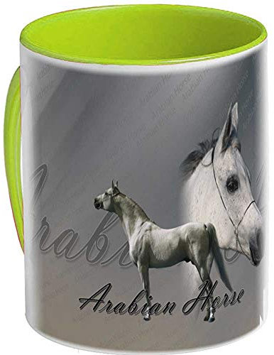 keramik becher (LG) Pistache Pferd arabisches Pferd