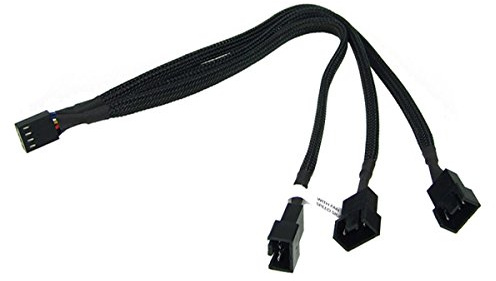 Phobya Y-Kabel 4Pin PWM 3X 4Pin PWM 10cm - Schwarz Kabel Lüfterkabel und Adapter
