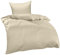 Bettwaesche-mit-Stil Mako Interlock Jersey Bettwäsche Garnitur Uni/enfarbig 100% Baumwolle 155x220 + 80x80 cm, Natur