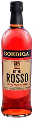 Bitter Rosso Bordiga Liquore Aperitivo Amaro - 0,7l, 21% Vol - Traditioneller italienischer Bitter mit zitronig-süßer Note