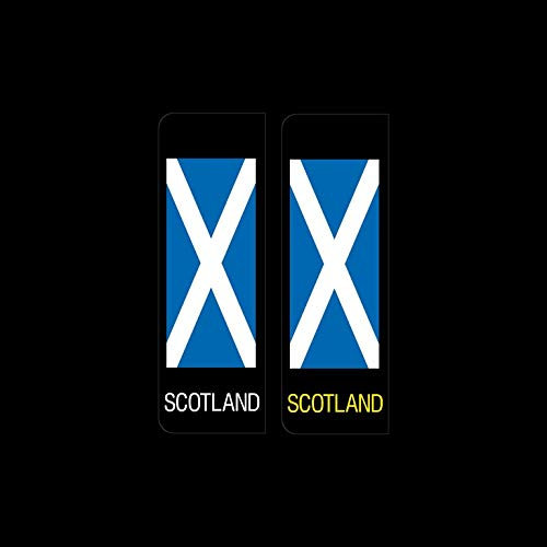 USSP&S 2x Scotland Number Plate Sticker Sign 35x105mm - Road Legal, Car, EU, Decal, Vinyl