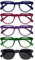 OPULIZE Pop 5er-Pack Lesebrille Mit Sonne Leser Retro Blau Rosa Lila Grün Grau Herren Damen RRRRS2-34567 +1,50