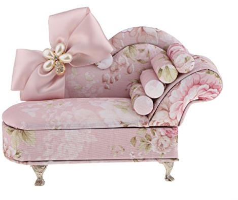 Baoblaze Mini Möbel Schmuckkästchen Schmuckkoffer Kosmetikkoffer für Schmuck, Rosa, Sofa