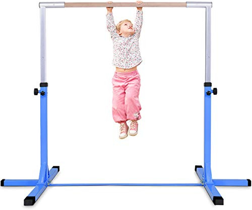 GOPLUS Turnreck Gymnastik, Turnstangen höhenverstellbar 12 Stufen, Gymnastikstange Kinder bis 100 kg, Trainingsstange für Kinder