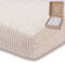 mimaDu - GOTS Spannbettlaken aus Bio-Baumwolle 70x140 cm auch für 120x60, 140x70 - Bettlaken für Kinderbett & Babybett - Baby Spannbetttuch für Gitterbett (oval & eckig) - Bettbezug/Laken (Striche)