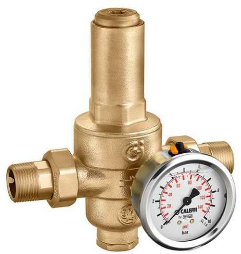 536045 Druckminderer von 05 auf 6 bar 1/2 ”Manometer 1/4” F CALEFFI