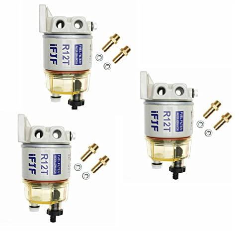 WIPP Auto Kraftstofffilter 3pcs r12t Kraftstoff/Wasserabscheider Filter-SEL-Motor kompatibel mit Racor 14 0R 120AT S3240 NPT ZG1/4-19 Automobilteile komplette Kombination Kfz -Kraftstofffilter