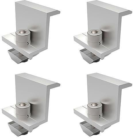 6 x fissaggio centrale elettrica da balcone PV fotovoltaico binario morsetto terminale 30 mm, tetto trapezoidale sandwich, supporto tetto in lamiera