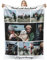 GLIKW Personalisierte Fotodecke mit eigenem Foto Und Text, Super Weich Flanell Collage Kuscheldecke Geschenke für Vater, Mutter, Kinder, Haustiere, Freunde oder Paare(7 Fotostil-2, 150×200cm)