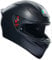 AGV - K1 S E2206 Motorrad Helm, Herren ECE Vollvisier Motorradhelm, Racing Style mit Aerodynamischem Spoiler, Kratzfestem Visier, 190° Sichtfeld, mit Intercom Ready, Mattschwarz