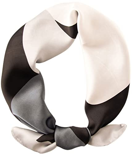 prinfantasy Halstuch Damen Seide Damen Bandana Seidentuch Kopftuch Hijab Tuch Quadrates Bedrucktes 70x70cm M070041