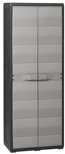 Yolola gartenschrank gartenschrank Kunststoff gartenschrank für den außenbereich putzschrank mehrzweckschrank aufbewahrungsschrank -65 x 38 x 171 cm