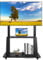 Soporte de TV con Ruedas para móvil Resistente de 32 a 75 Pulgadas Pantallas Planas LCD LED OLED Soporta hasta 45 kg Soporte de TV Portátil con Ruedas con Estante de Altura Ajustable Negro