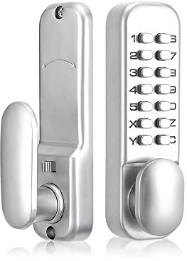 Serrure de porte à code numérique, en alliage de zinc, étanche, sans clé, serrure de porte d'entrée de sécurité, serrure mécanique numérique à mot de passe pour portail extérieur