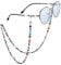 Nupuyai 7 Chakra Indian Agate Crystal Stone Beaded Eyeglass Chain for Women, Ladies Sunglass Chain Face Mask Chain Eyeglass Cord Band Myopia Reading Glass Chain