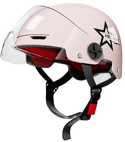AOOPOO Aperto Caschi Da Moto Portatile Jet Casco Scodella ECE Omologato Retrò Motociclo Aperto Faccia Casco Donna Uomo Scooter Casco Per Moto, Adult Cruiser Chopper Mezzo Casco, Regolabile 56-63CM