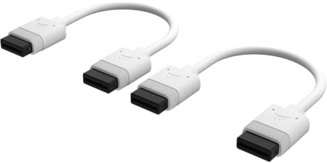 Corsair iCUE LINK Cables - 2x 100mm Straight - White
