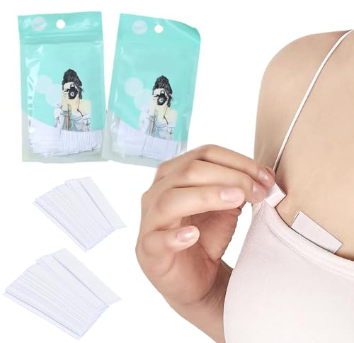 DHWEKU 72 piezas de cinta de belleza de moda de calidad médica de doble cara para cuerpo, cintas de push-up para el pecho, adhesivo para sujetador,18mm/12mm x 85 mm