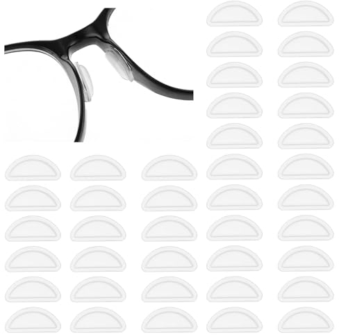 YUXIANLB Nasenpads Für Brillen Rutschfest Selbstklebend Weiches Silikon Erhöhtes Luftkammerkissen Nasenpads Mit Super Klebriger Rückseite Für Brillen Brillen Sonnenbrillen 20 Paar (weiß)