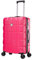 ATX Luggage Medium Suitcase on 4 Dual Spinner Wheels Super Lightweight ABS Hard Shell Hold Check in with Built-in TSA Lock (Hot Pink, 65 Liter)